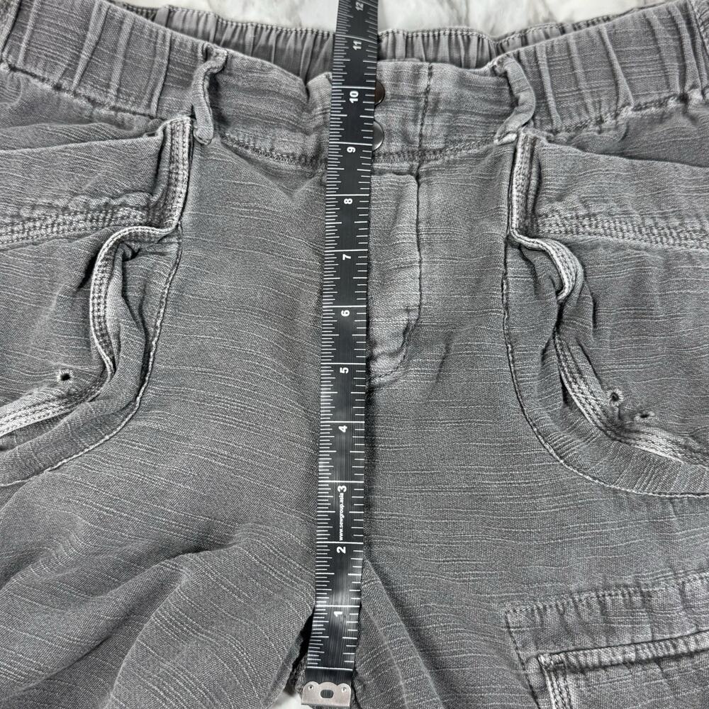 Free People Cayman Cargo Shorts Smocked Pockets Womens Small Gray Mid Rise - Picture 8 of 12